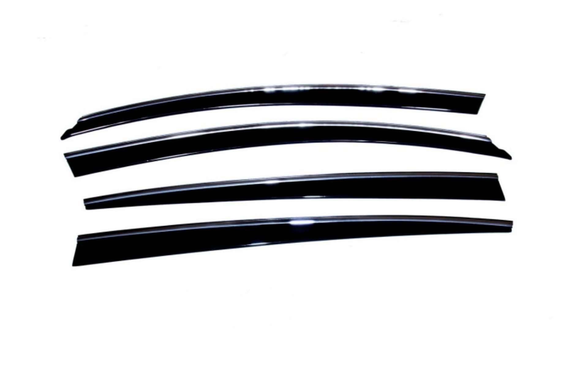 Picture of AVS 06-12 Lexus GS300 Ventvisor Low Profile Deflectors 4pc - Smoke w-Chrome Trim