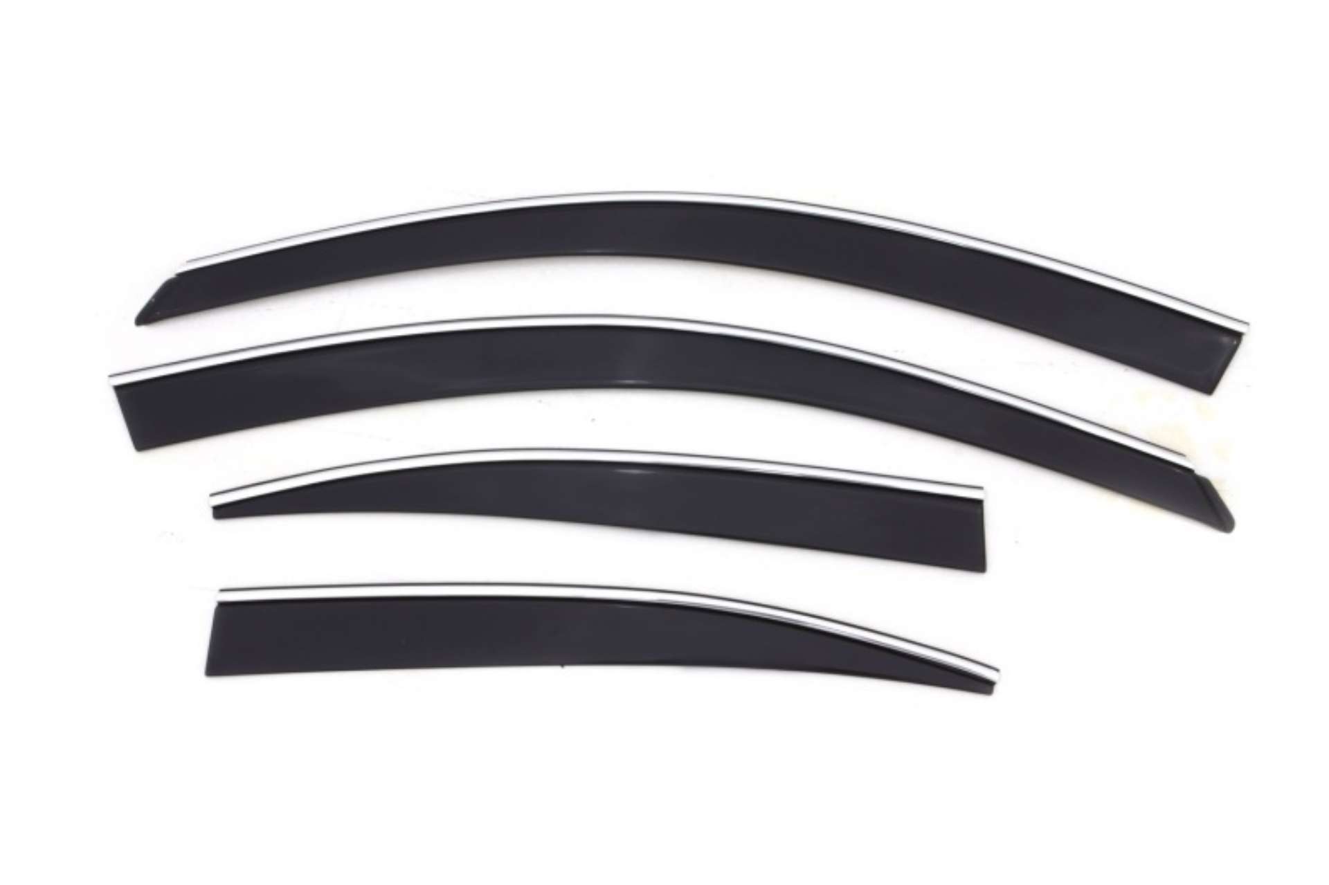 Picture of AVS 06-13 Lexus IS250 Ventvisor Low Profile Deflectors 4pc - Smoke w-Chrome Trim