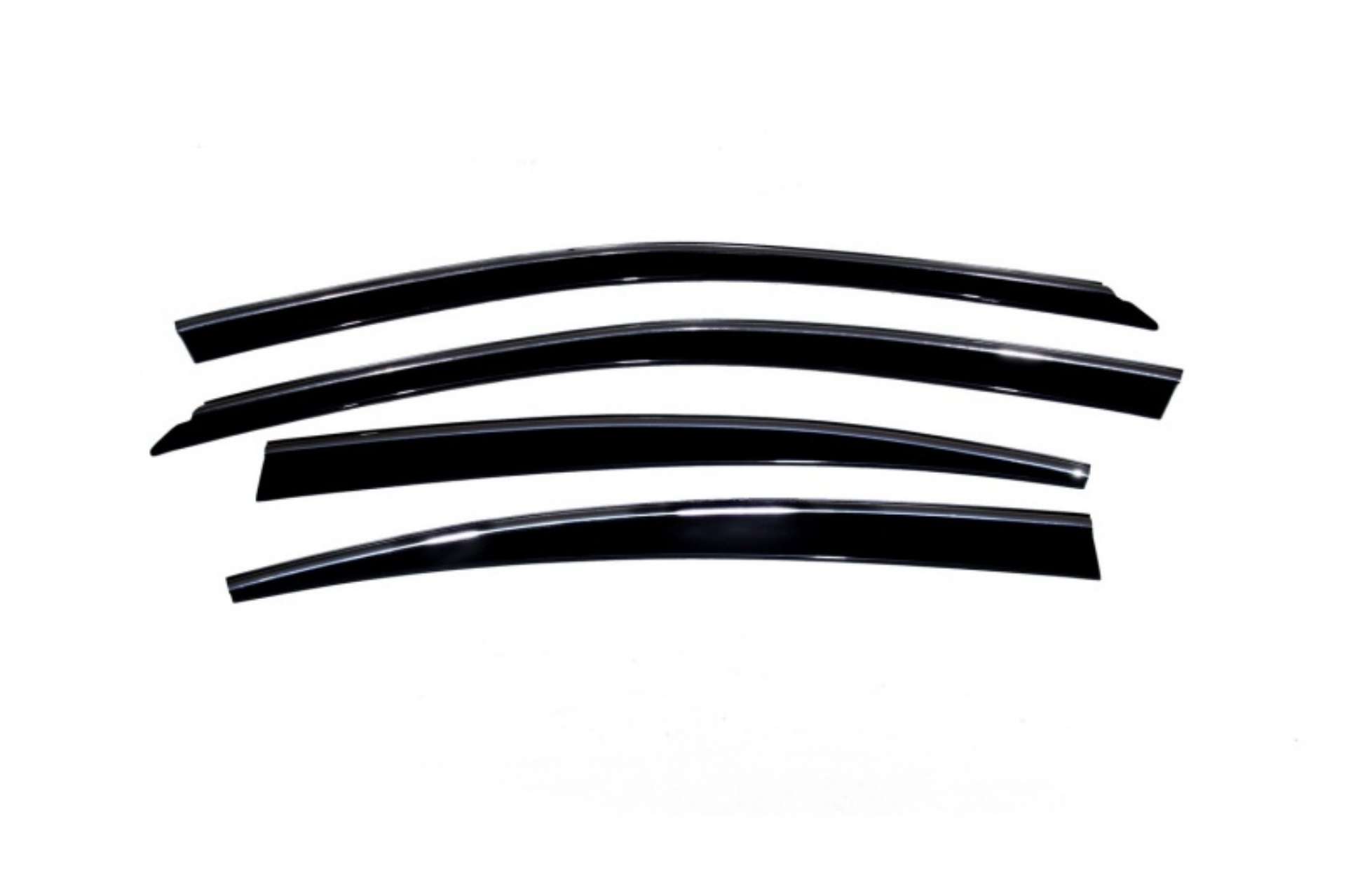 Picture of AVS 07-11 Lexus ES350 Ventvisor Low Profile Deflectors 4pc - Smoke w-Chrome Trim