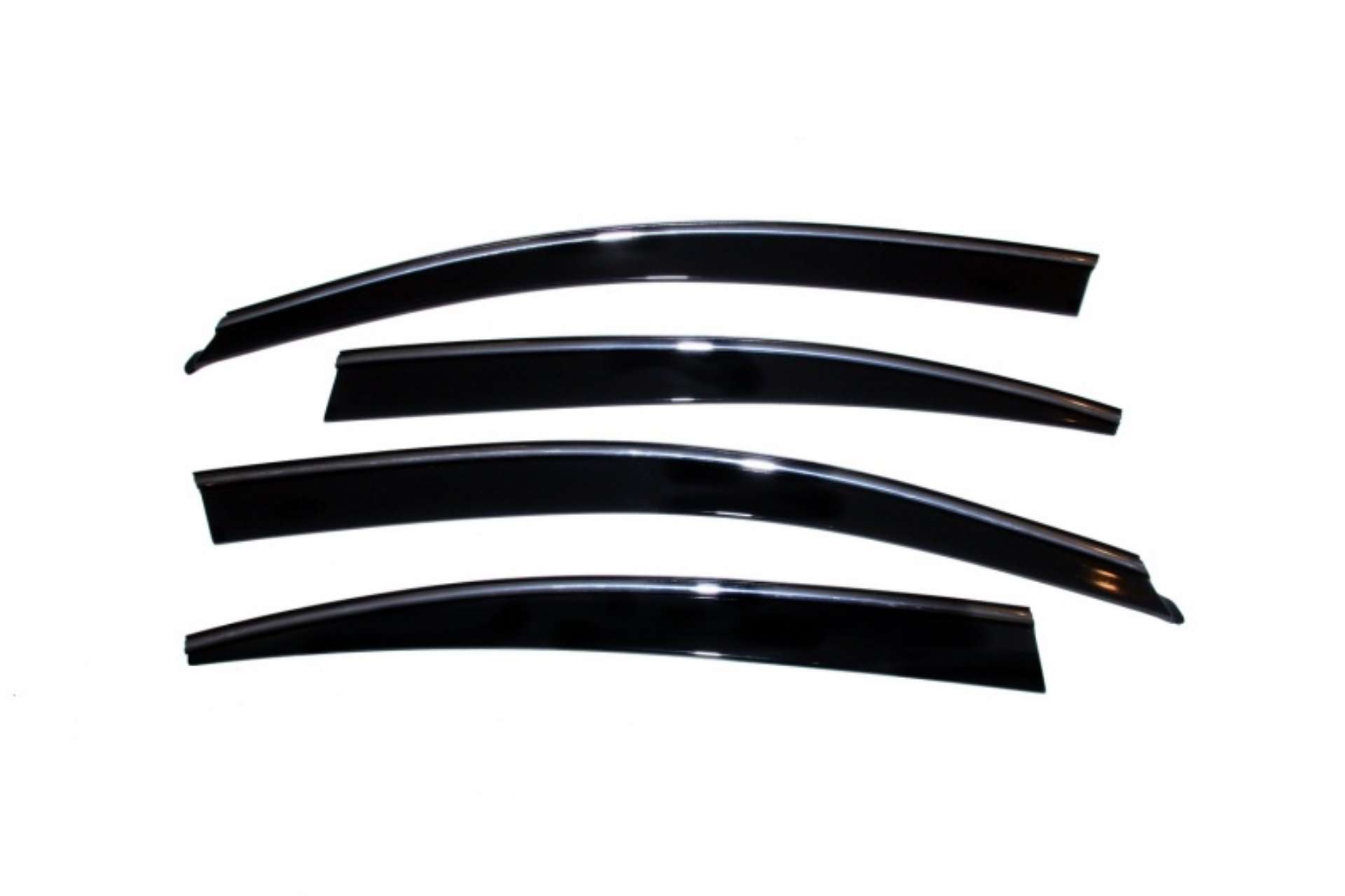 Picture of AVS 09-15 Nissan Maxima Ventvisor Low Profile Deflectors 4pc - Smoke w-Chrome Trim