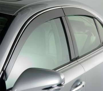 Picture of AVS 10-17 Chevy Equinox Ventvisor Low Profile Deflectors 4pc - Smoke w-Chrome Trim