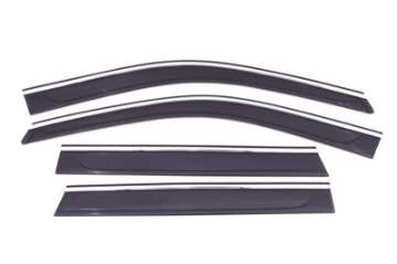 Picture of AVS 11-18 Jeep Grand Cherokee Ventvisor Low Profile Deflectors 4pc - Smoke w-Chrome Trim