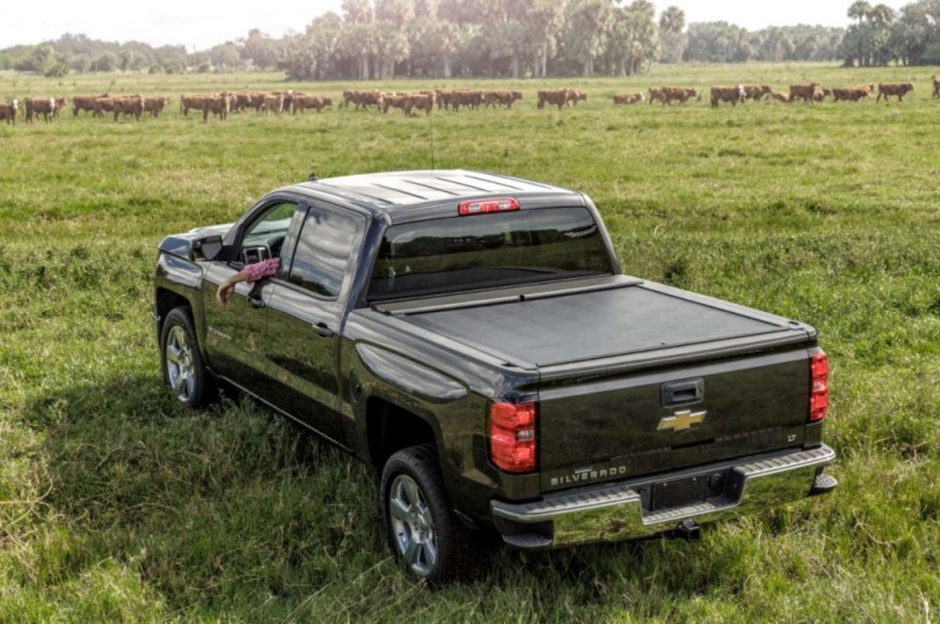 Picture of Roll-N-Lock 04-07 Chevy Silverado-Sierra Denali 1500 Crew Cab XSB 68-2-16in M-Series Tonneau Cover