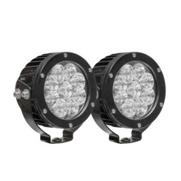 Picture of Westin Axis LED Auxiliary Light 4-75 inch Round Spot w-3W Osram Set of 2 - Black