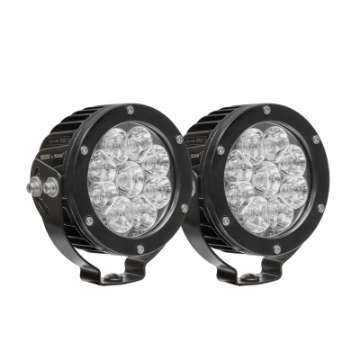 Picture of Westin Axis LED Auxiliary Light 4-75 inch Round Flood w-3W Osram Set of 2 - Black