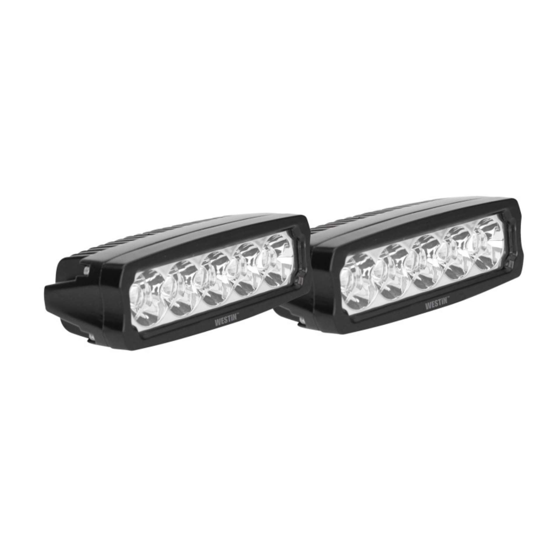 Picture of Westin Fusion5 LED Light Bar Single Row 5-5 inch Flex w-3W Epistar Set of 2 - Black