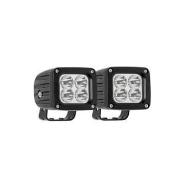 Picture of Westin Quadrant LED Auxiliary Light 3 inch x 2-5 inch Flood w-5W Cree Set of 2 - Black