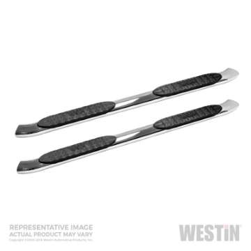 Picture of Westin 2016-2018 Nissan Titan XD Crew Cab PRO TRAXX 5 Oval Nerf Step Bars - SS