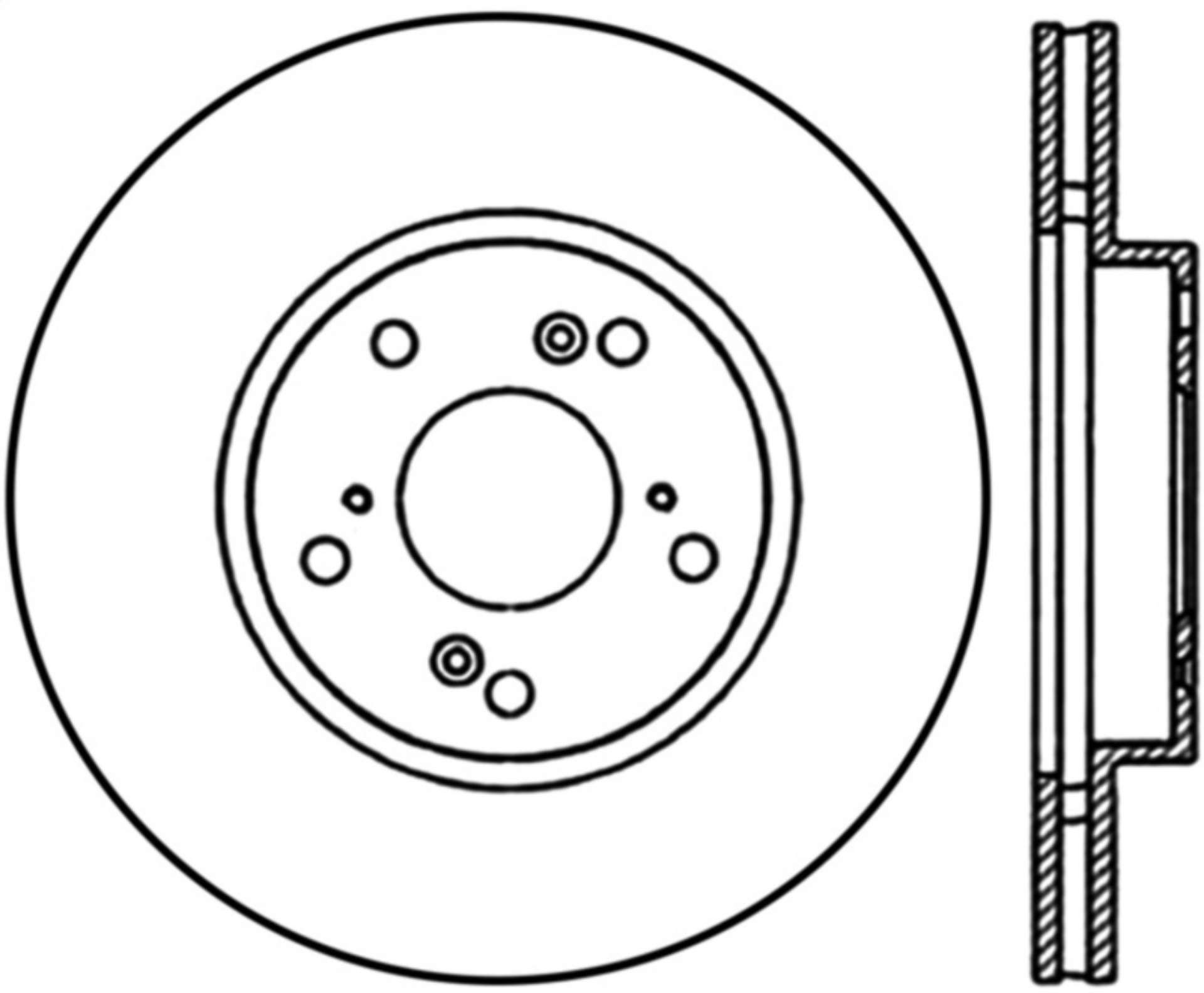 Picture of StopTech 06-08 Civic GX - 02-04 CR-V - 98-02 Honda Accord V6 - 03-07 Accord 4 cyl-V6 MT Slotted & D