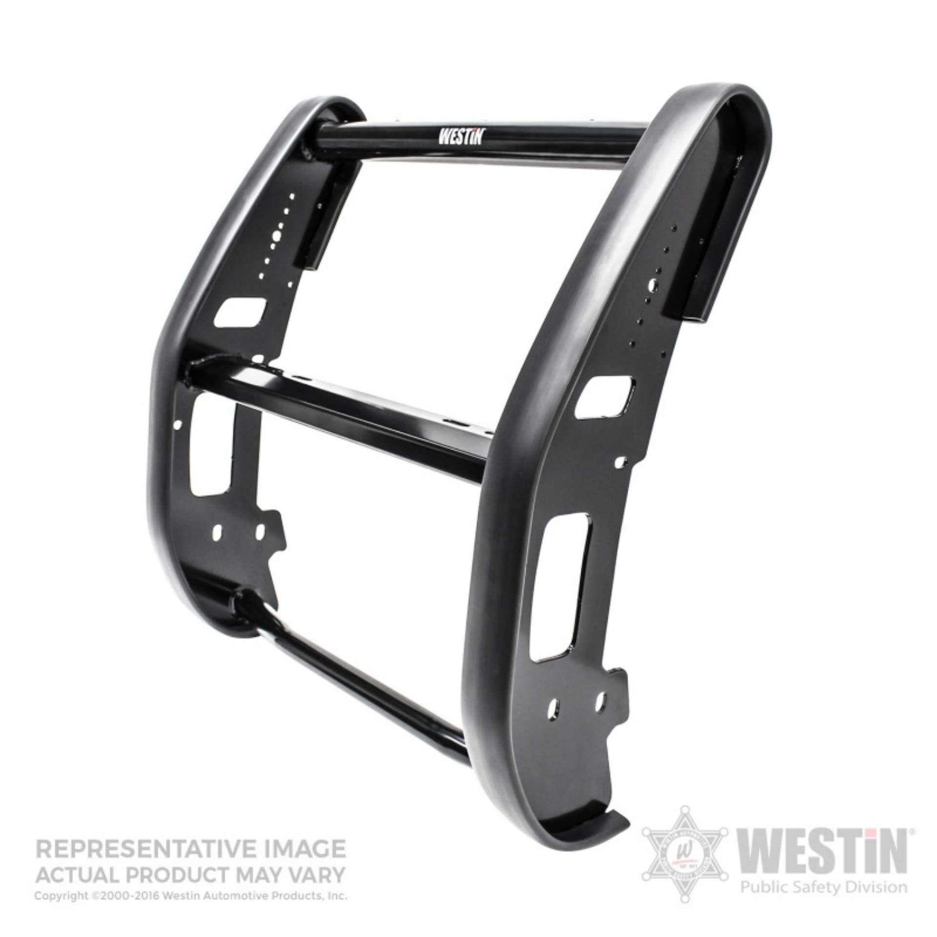 Picture of Westin 2016-2018 Ford Interceptor Utility Push Bumper Elite - Black