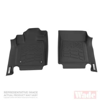 Picture of Westin 2008-2010 Ford Super Duty Reg-Super Cab-Crew Cab Wade Sure-Fit Floor Liners Front - Black