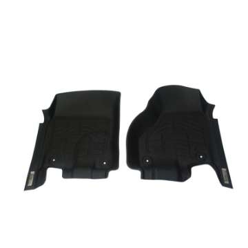 Picture of Westin 12-18 Ram Crew-Mega Cab two retention hooks Wade Sure-Fit Floor Liners Front - Black