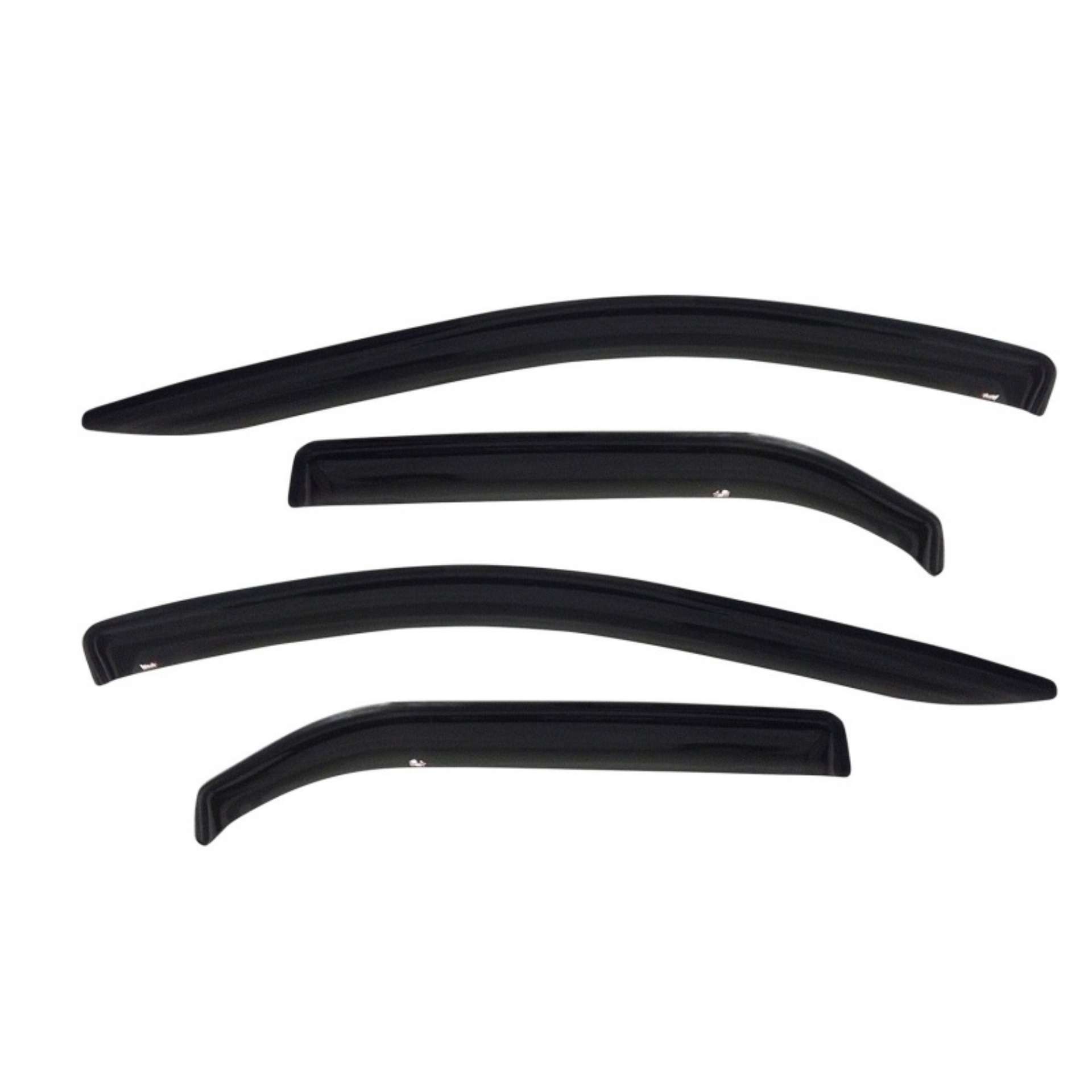 Picture of Westin 2014-2018 Chevy Silverado 1500 Dbl Cab Wade Slim Wind Deflector 4pc - Smoke