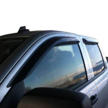 Picture of Westin 2014-2018 Chevy Silverado 1500 Dbl Cab Wade Slim Wind Deflector 4pc - Smoke