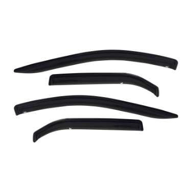 Picture of Westin 2014-2018 Chevy Silverado 1500 Crew Cab Wade Slim Wind Deflector 4pc - Smoke