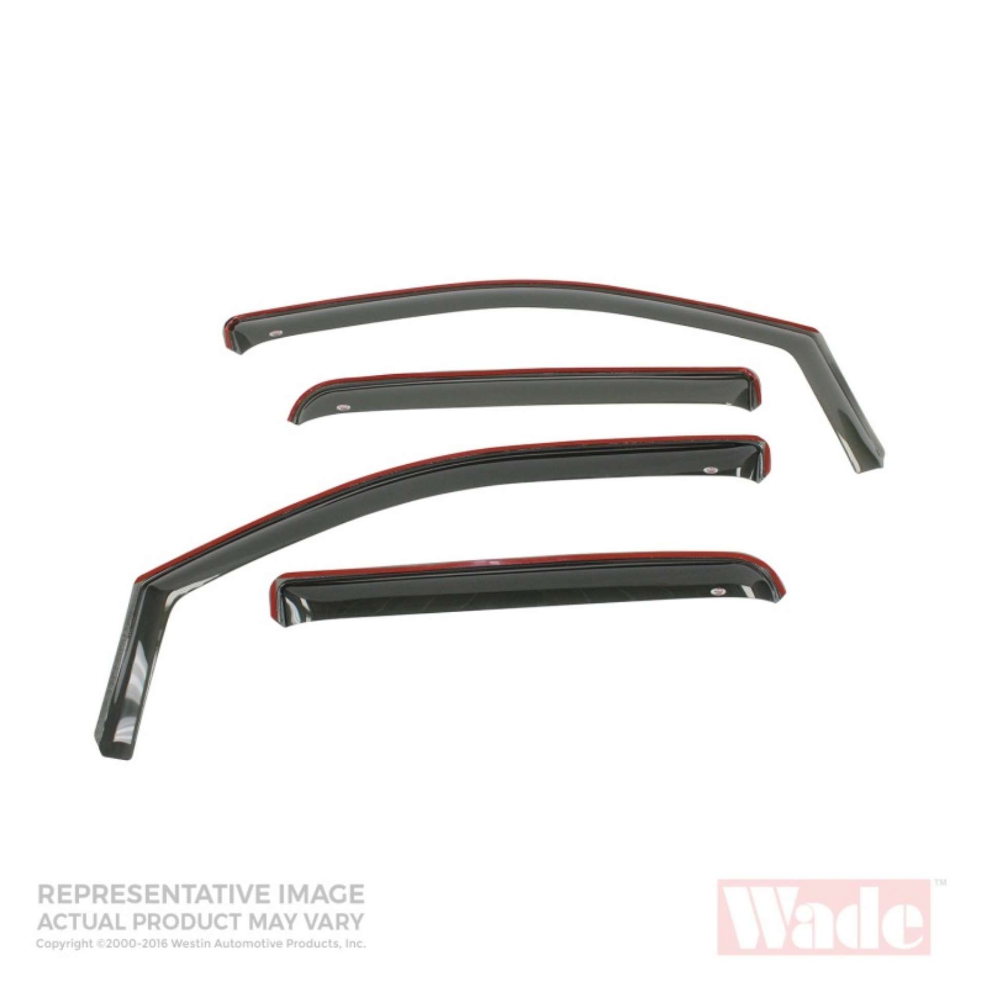 Picture of Westin 2005-2010 Dodge-Mitsubishi Dakota Wade In-Channel Wind Deflector 4pc - Smoke