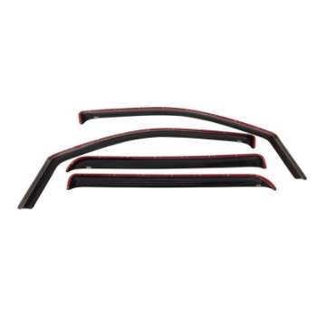 Picture of Westin 2000-2004 Dodge Dakota Quad Cab Wade In-Channel Wind Deflector 4pc - Smoke