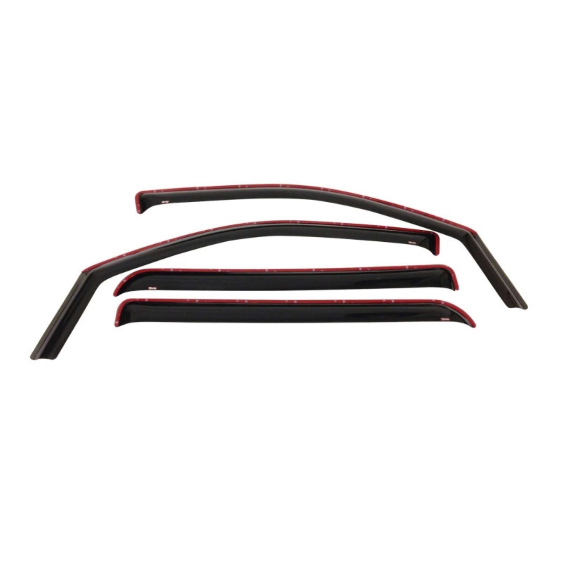 Picture of Westin 2014-2018 Chevy Silverado 1500 Crew Cab Wade In-Channel Wind Deflector 4pc - Smoke