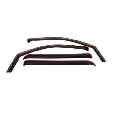 Picture of Westin 2014-2018 Chevy Silverado 1500 Crew Cab Wade In-Channel Wind Deflector 4pc - Smoke