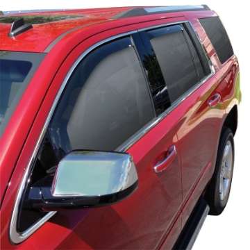 Picture of Westin 15-18 Chevy-GMC-Cadillac Tahoe-Yukon-Escalade Wade In-Channel Wind Deflector 4pc - Smoke