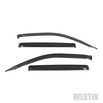 Picture of Westin 2017 Honda Ridgeline Wade Slim Wind Deflector 4pc - Smoke