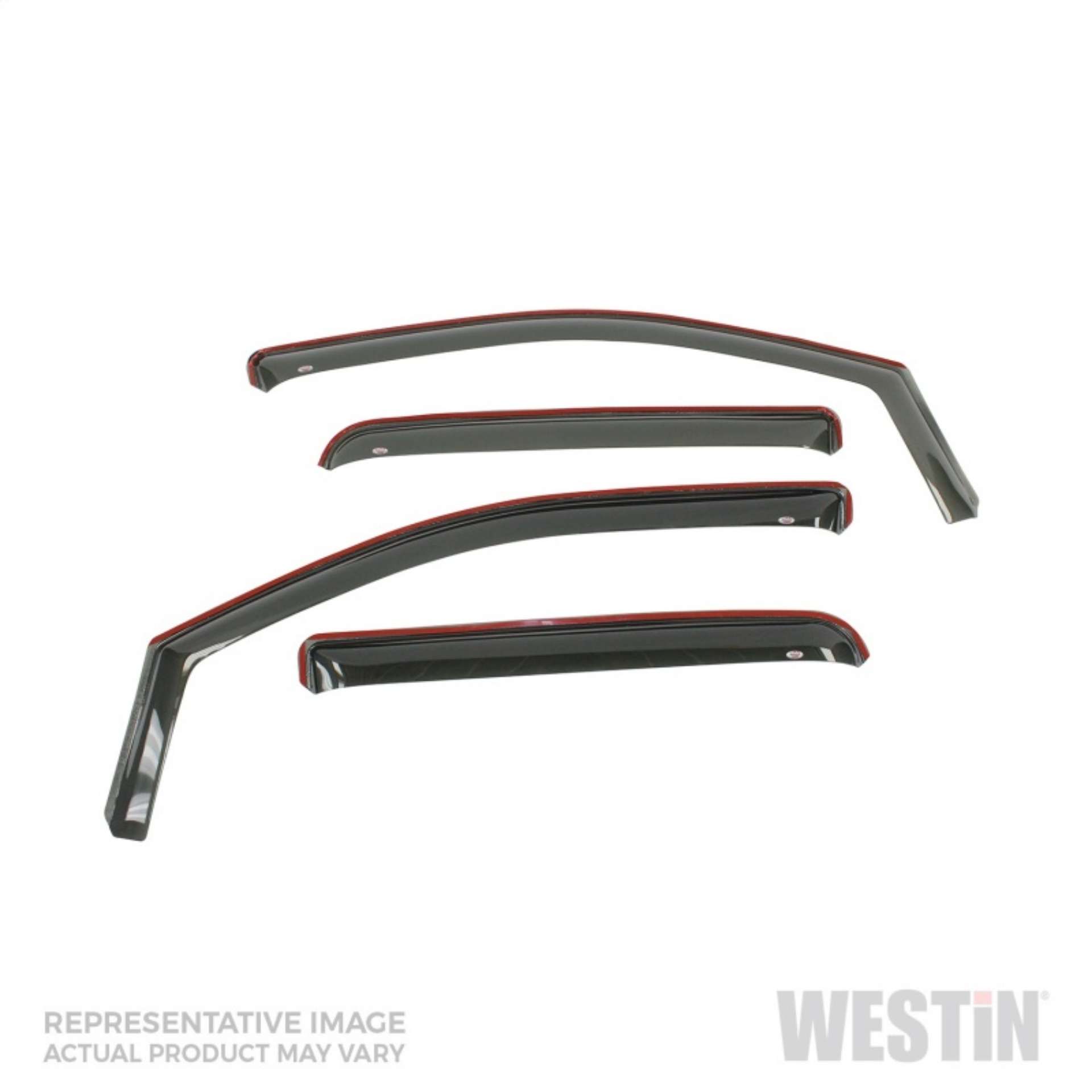 Picture of Westin 2017-2018 Honda Ridgeline Wade In-Channel Wind Deflector 4pc - Smoke