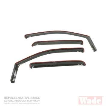 Picture of Westin 2002-2007 Jeep Liberty Wade In-Channel Wind Deflector 4pc - Smoke