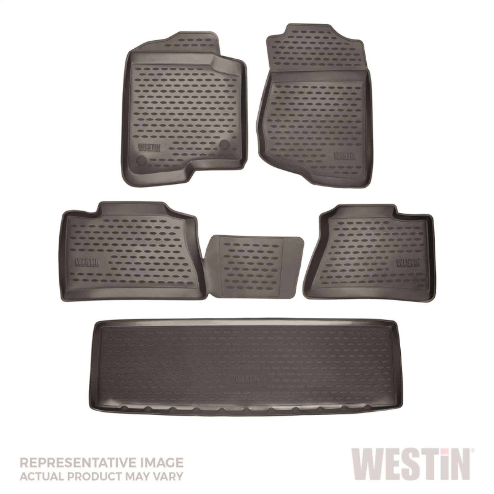 Picture of Westin 2015-2017 Cadillac Escalade w-Captain Seats Profile Floor Liners 6pc - Black