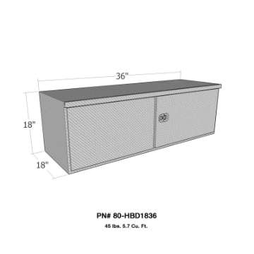 Picture of Westin-Brute HD Under Body 18in x 36in Barn Door w- 3 Part Latch - Aluminum