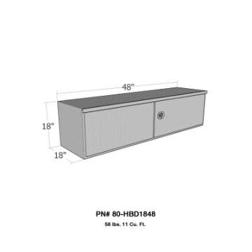 Picture of Westin-Brute HD Under Body 18in x 48in Barn Door w- 3 Part Latch - Aluminum