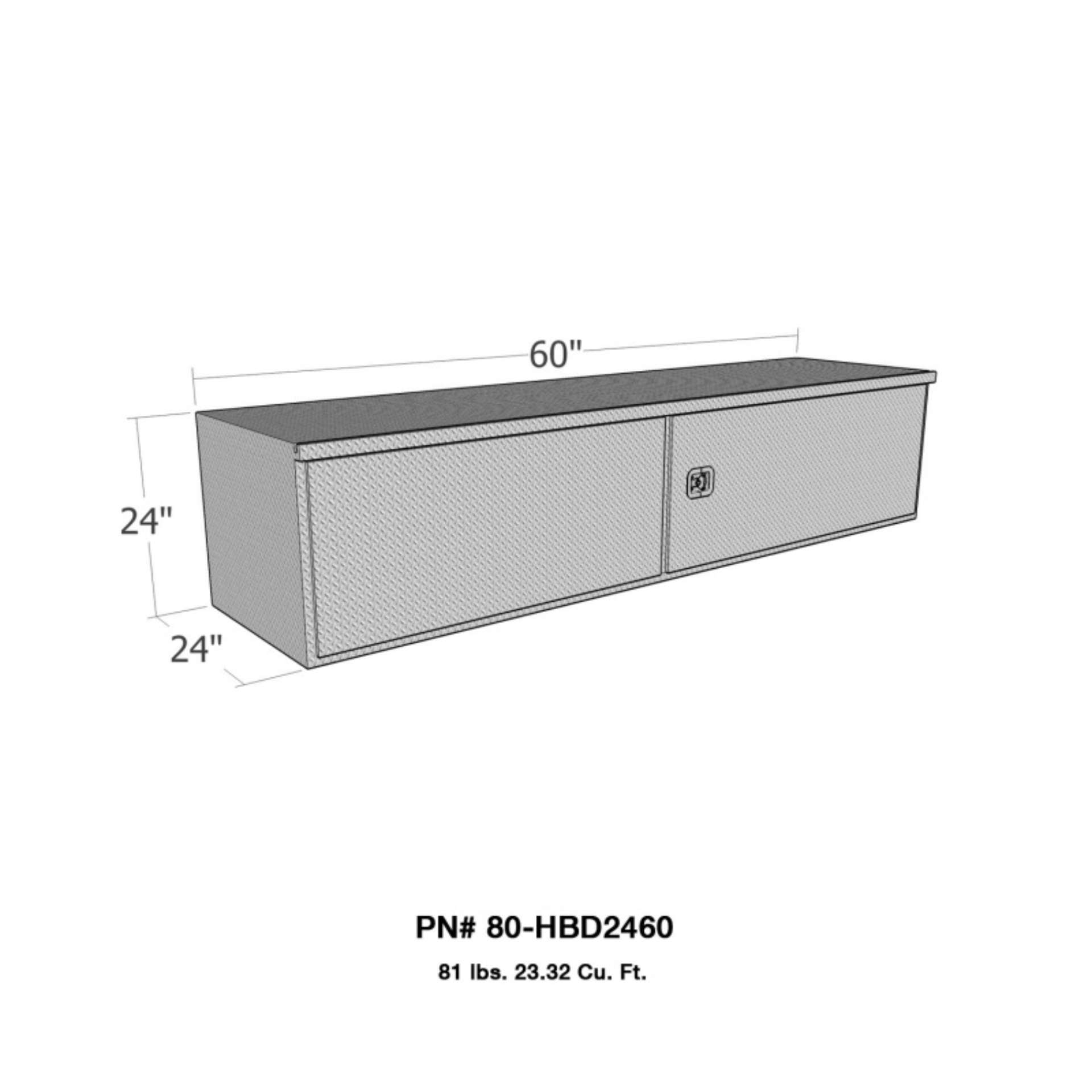 Picture of Westin-Brute HD Under Body 24in x 60in Barn Door w- 3 Part Latch - Aluminum