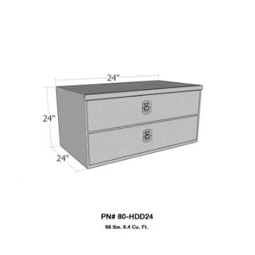 Picture of Westin-Brute HD Under Body 24in x 24in w-Top & Bottom Drawers - Aluminum