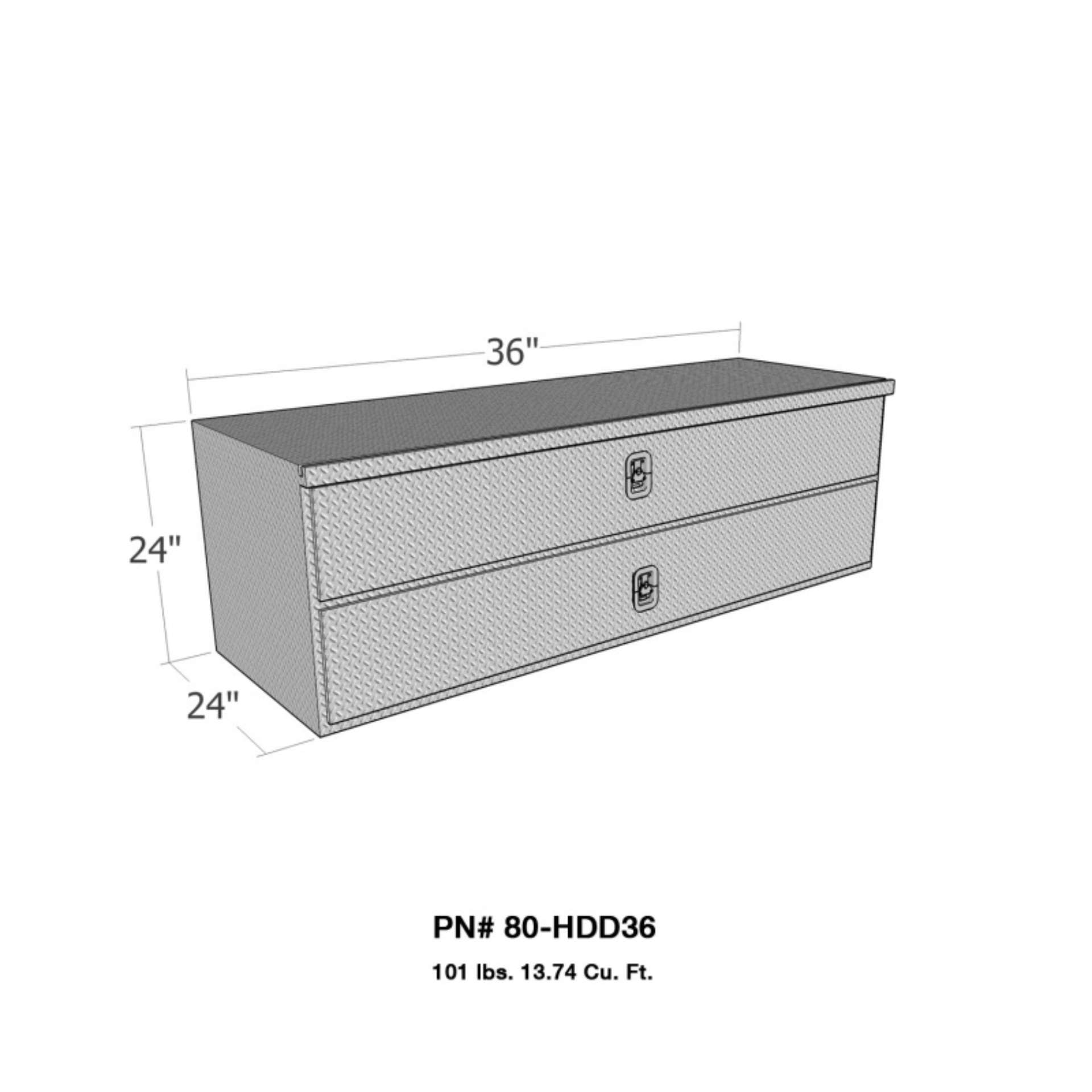 Picture of Westin-Brute HD Under Body 24in x 36in w-Top & Bottom Drawers - Aluminum