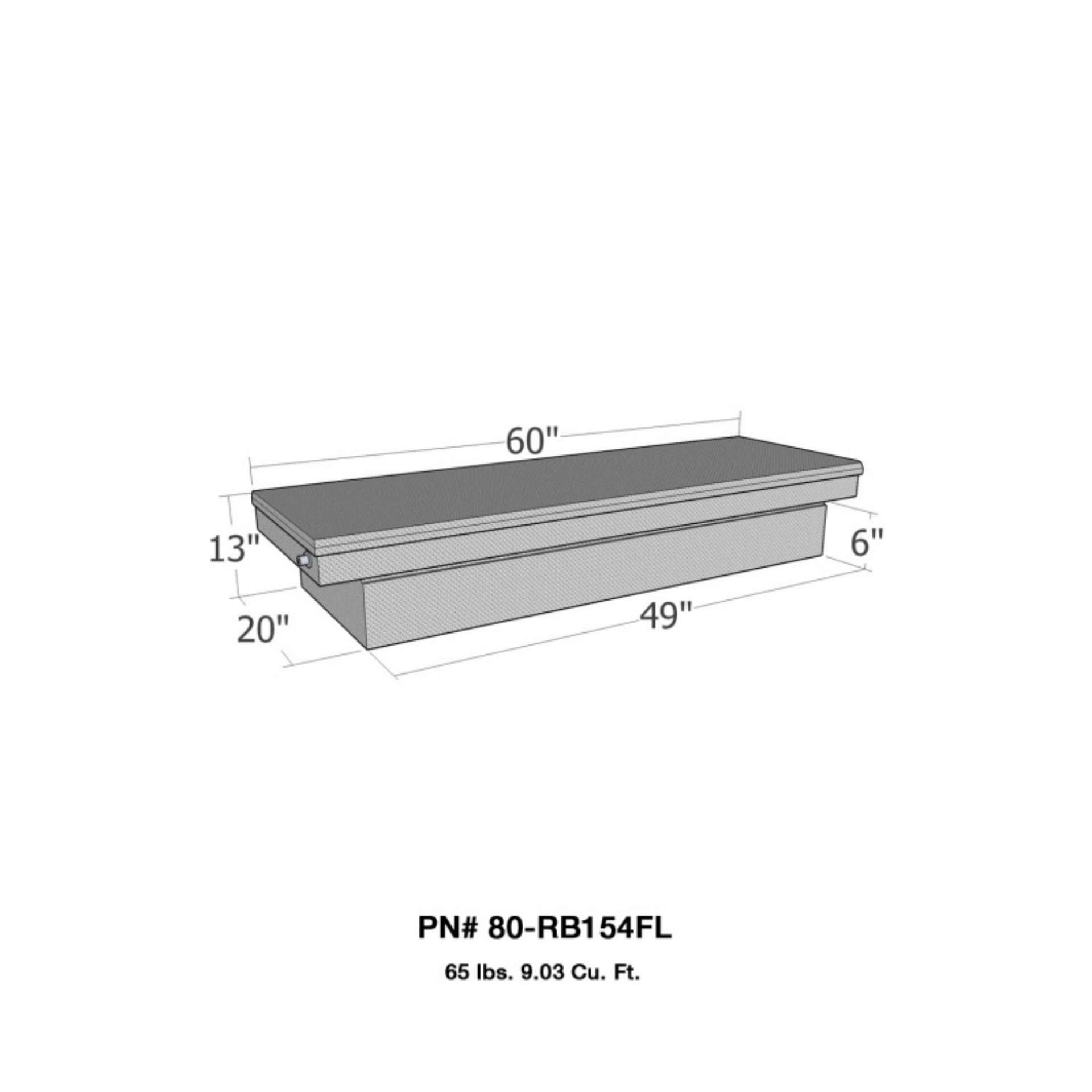 Picture of Westin-Brute Full Lid Full Size Step Side & Down Size Shallow Depth - Aluminum