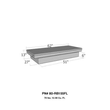 Picture of Westin-Brute Full Lid Mid Size-Down Size XOver LB & SB wide & shallow - Aluminum