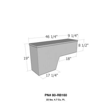 Picture of Westin-Brute Pork Chop Tool Box Driver Side 46in - Aluminum