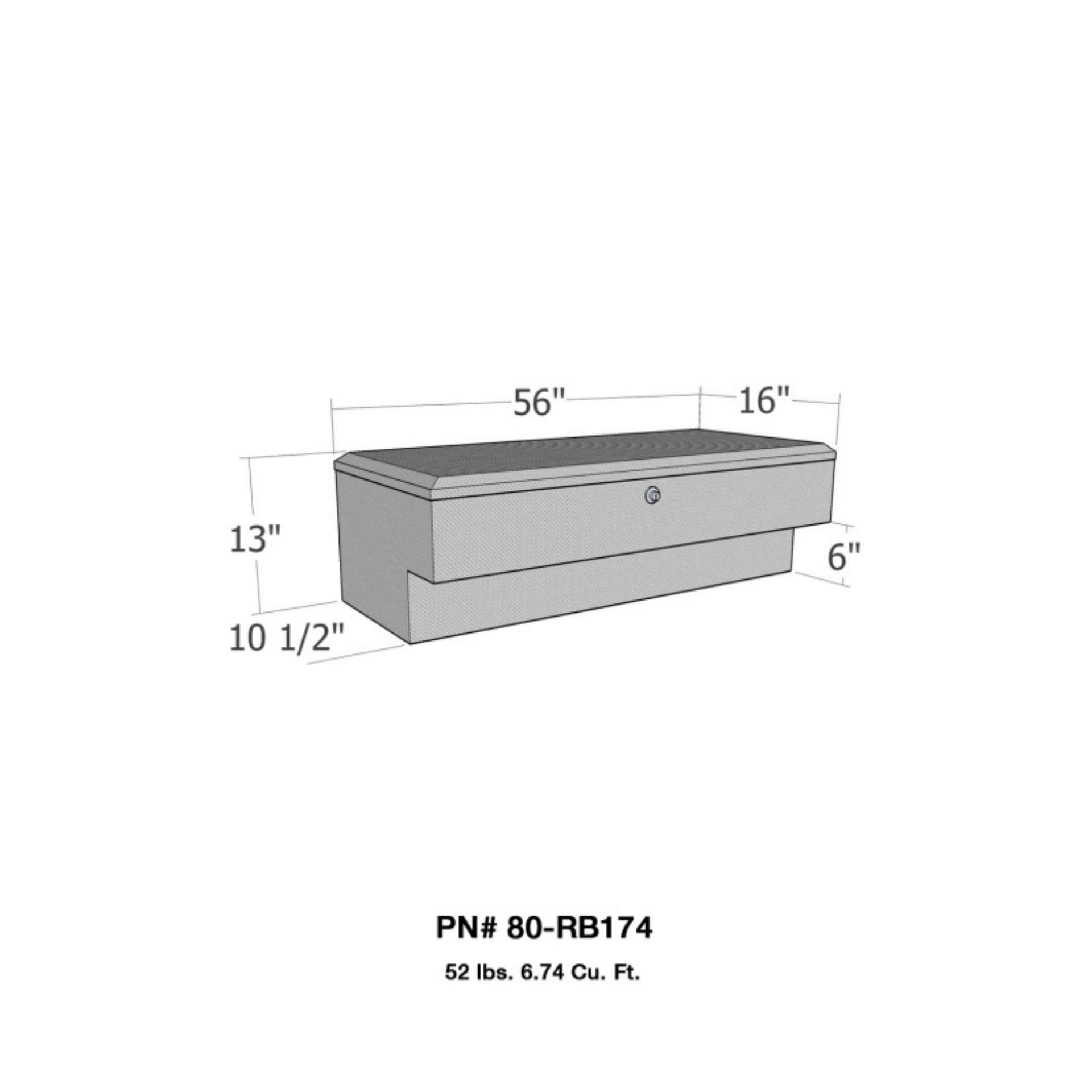 Picture of Westin-Brute LoSider Side Rail 56in Box - Aluminum