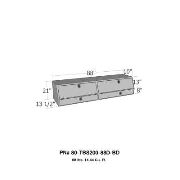 Picture of Westin-Brute Contractor TopSider 88in w- Drawers & Doors - Aluminum