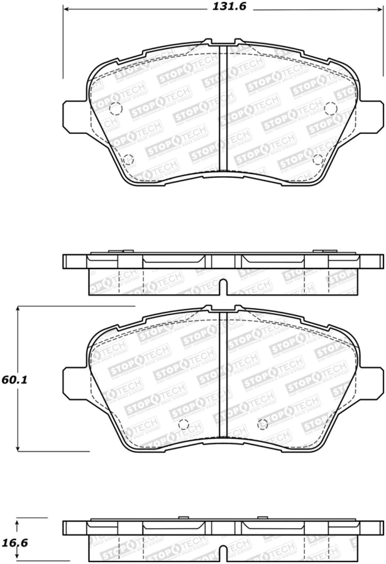 Picture of StopTech 14-18 Ford Fiesta Street Performance Front Brake Pads