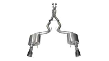 Picture of Corsa 15-17 Ford Mustang GT Coupe 5-0L 3in Xtreme Cat-Back Exhaust Dual Rear Exit w- Gun Metal Tips