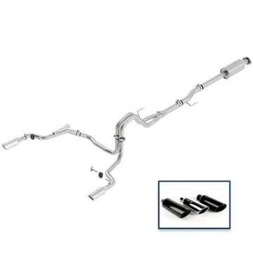 Picture of Ford Racing 15-18 F-150 5-0L Cat-Back Extreme Exhaust System Rear Exit w- Chrome Tips