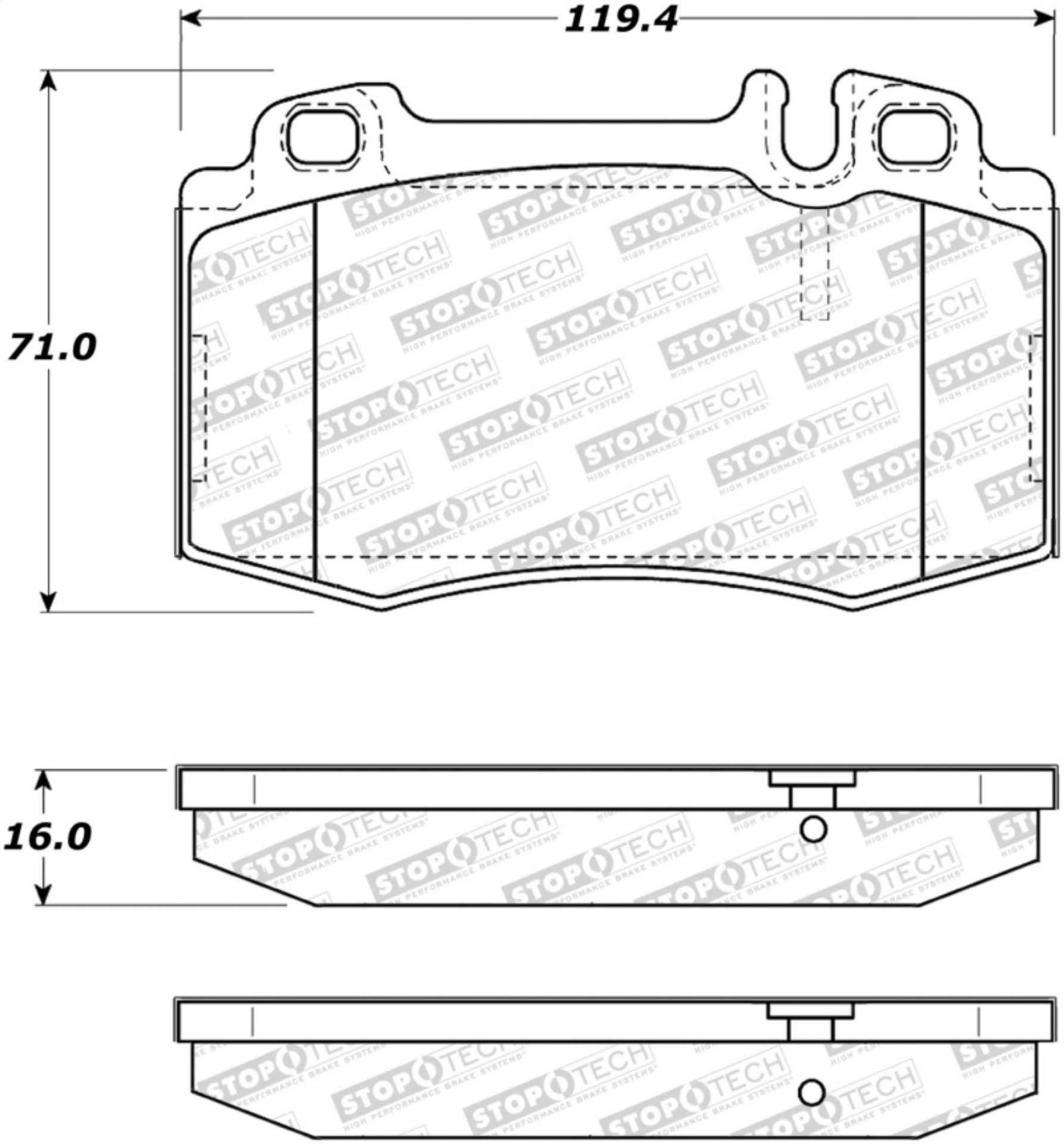 Picture of StopTech 02-06 Mercedes-Benz S500 - 03-06 Mercedes-Benz CL500 Street Performance Front Brake Pads