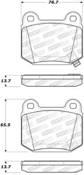 Picture of StopTech 03-06 Mitsubishi Lancer Sport Brake Pads w-Shims and Hardware - Rear