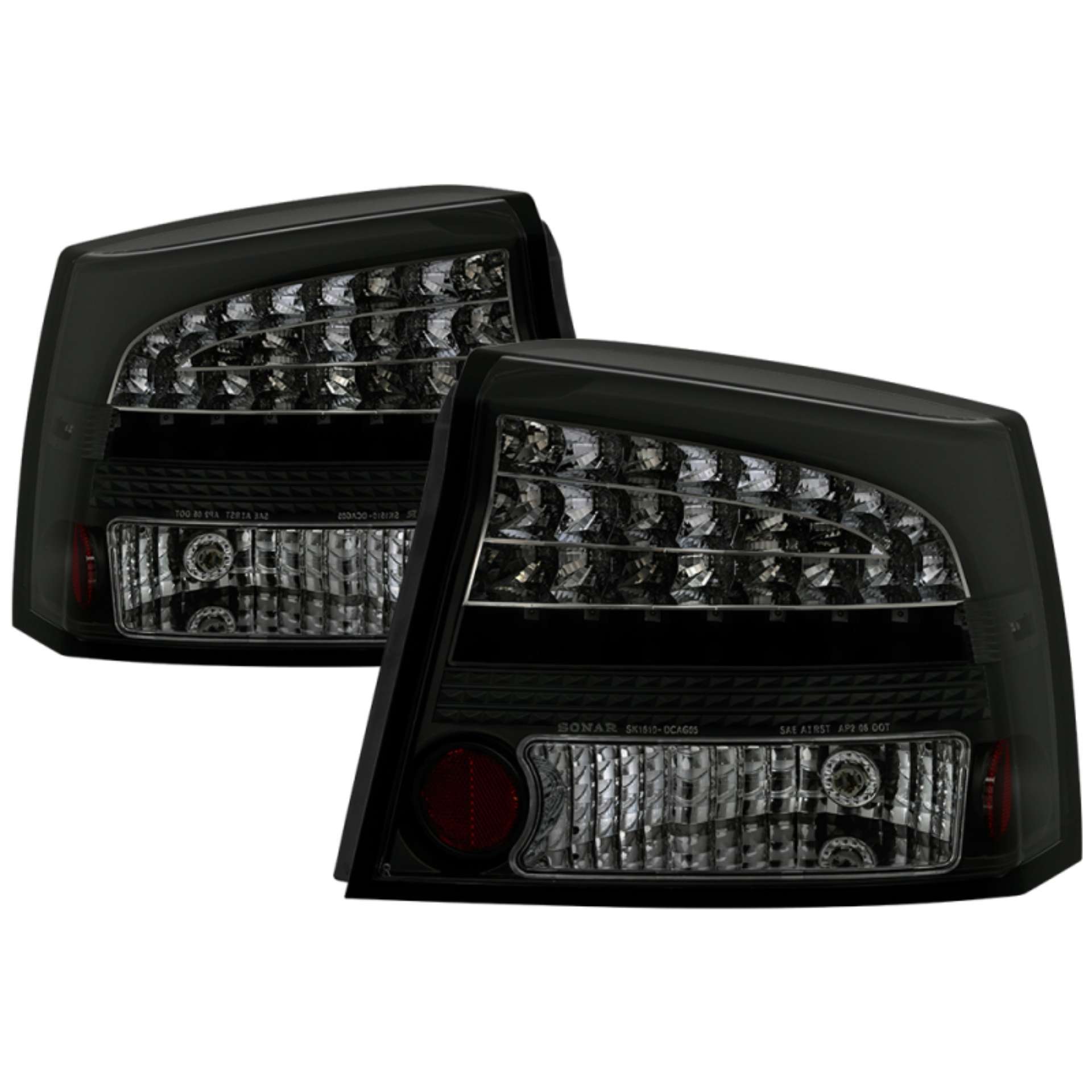 Picture of Spyder 06-08 Dodge Charger LED Tail Lights - Black Smoke ALT-YD-DCH05-LED-BSM