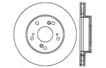 Picture of StopTech 02-06 Acura RSX Slotted & Drilled Left Front Rotor