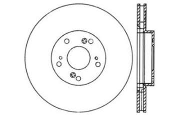 Picture of StopTech 02-06 Acura RSX Type S - 06-09 Honda Civic Si Slotted & Drilled Left Front Rotor