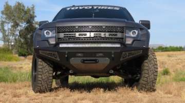 Picture of Addictive Desert Designs 10-14 Ford F-150 Raptor HoneyBadger Front Bumper w- Winch Mount