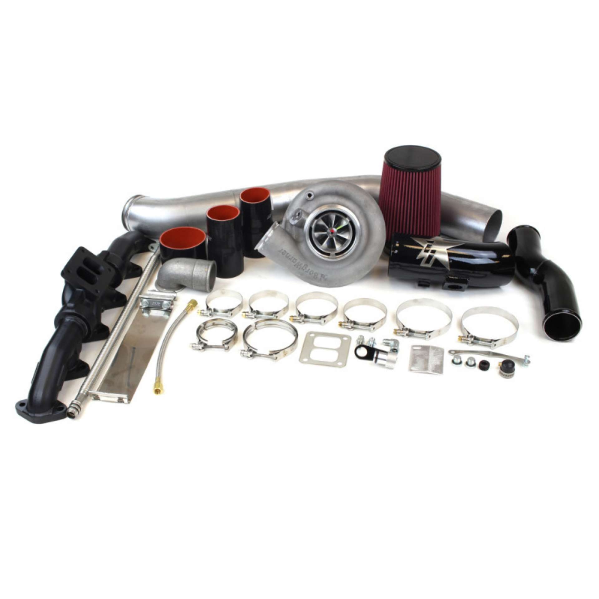 Picture of Industrial Injection 10-12 Dodge 6-7L S300 SX-E 64-74 w--91 A-R Single Turbo Kit