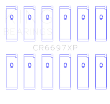 Picture of King Nissan RB25-RB26 Size 0-025mm Performance Rod Bearing Set