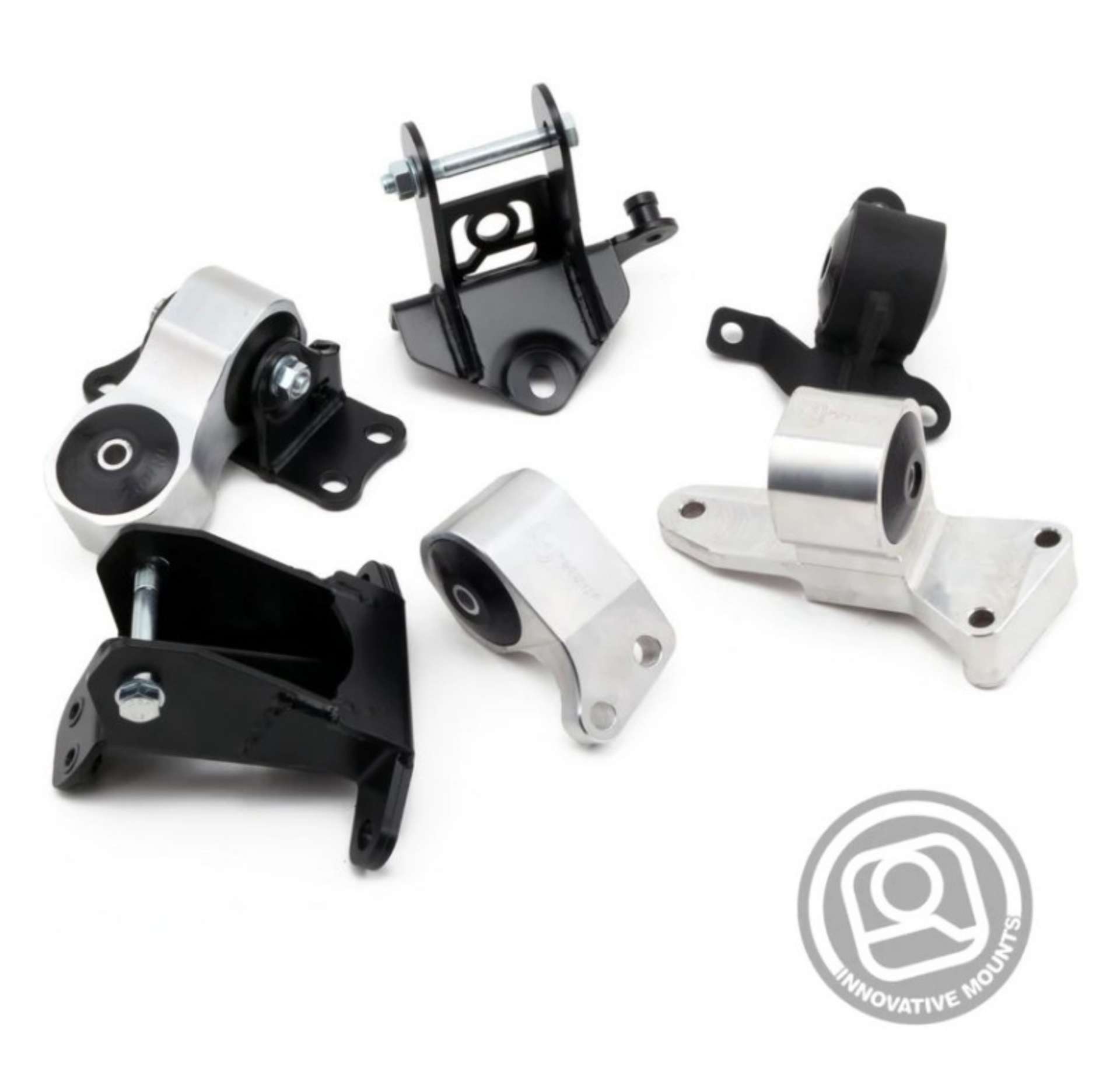 Picture of Innovative 06-11 Honda Civic Si K-Series Black Billet Aluminum Mounts 85A Bushings Not K24 Trans